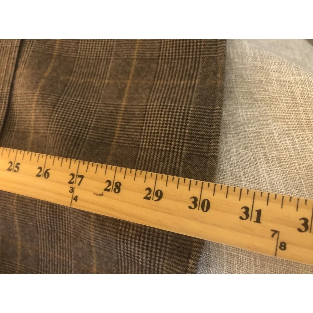 Jachs Tailoring Blazer 46R Brown Plaid Fabric Suit Coat Jacket Business Casual